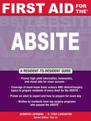 cover image of First Aid for the&#174; ABSITE